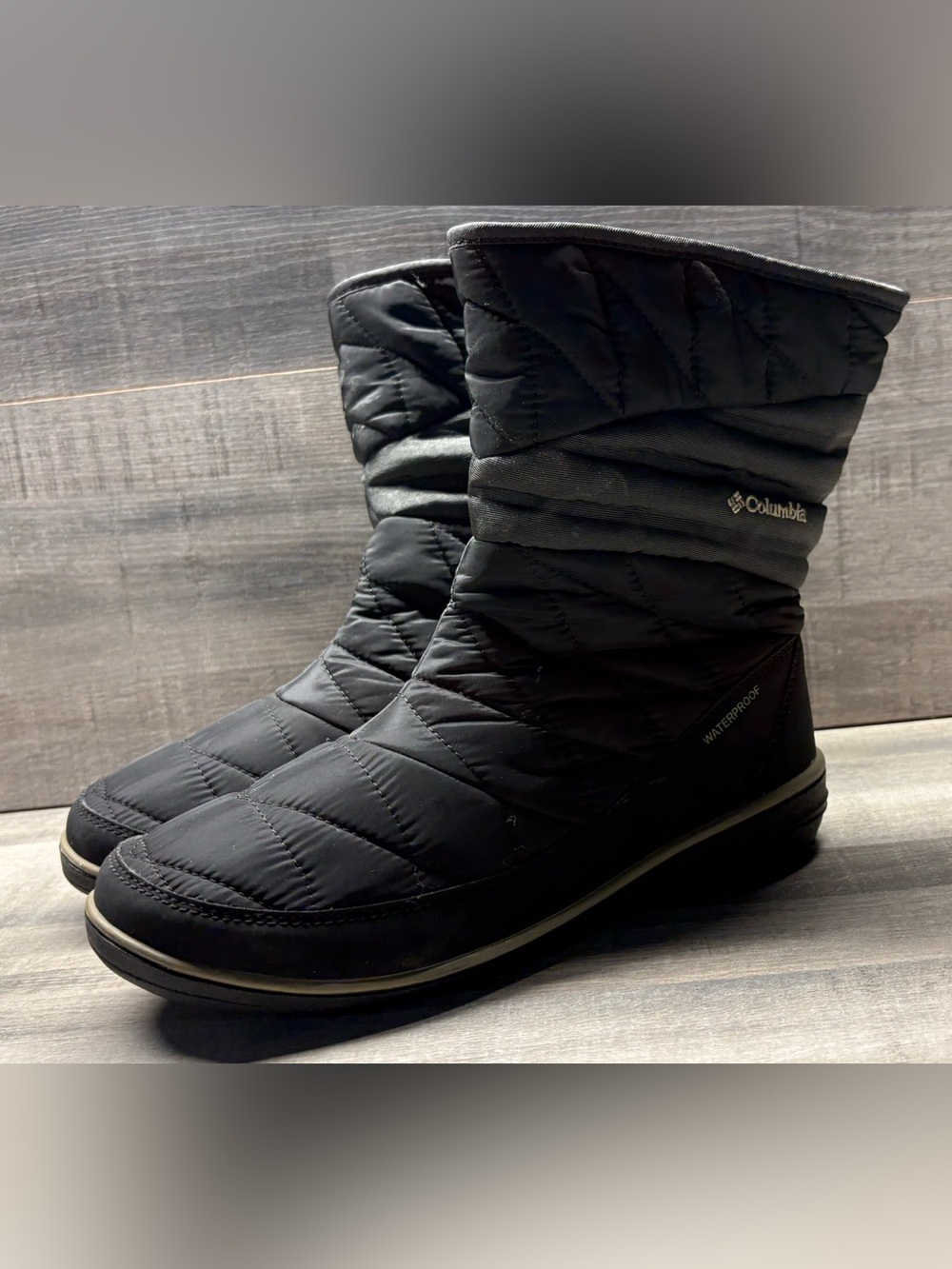 Columbia Heavenly Slip II Omni-Heat Boots Womens 7.5 Black Waterproof BL2754